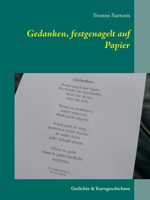 cover image of Gedanken, festgenagelt auf Papier